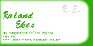 roland ekes business card